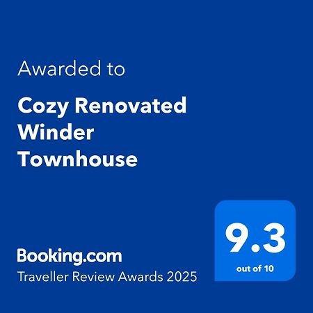 Cozy Renovated Winder Townhouse Traveller Awards 2025 Winner Exterior photo